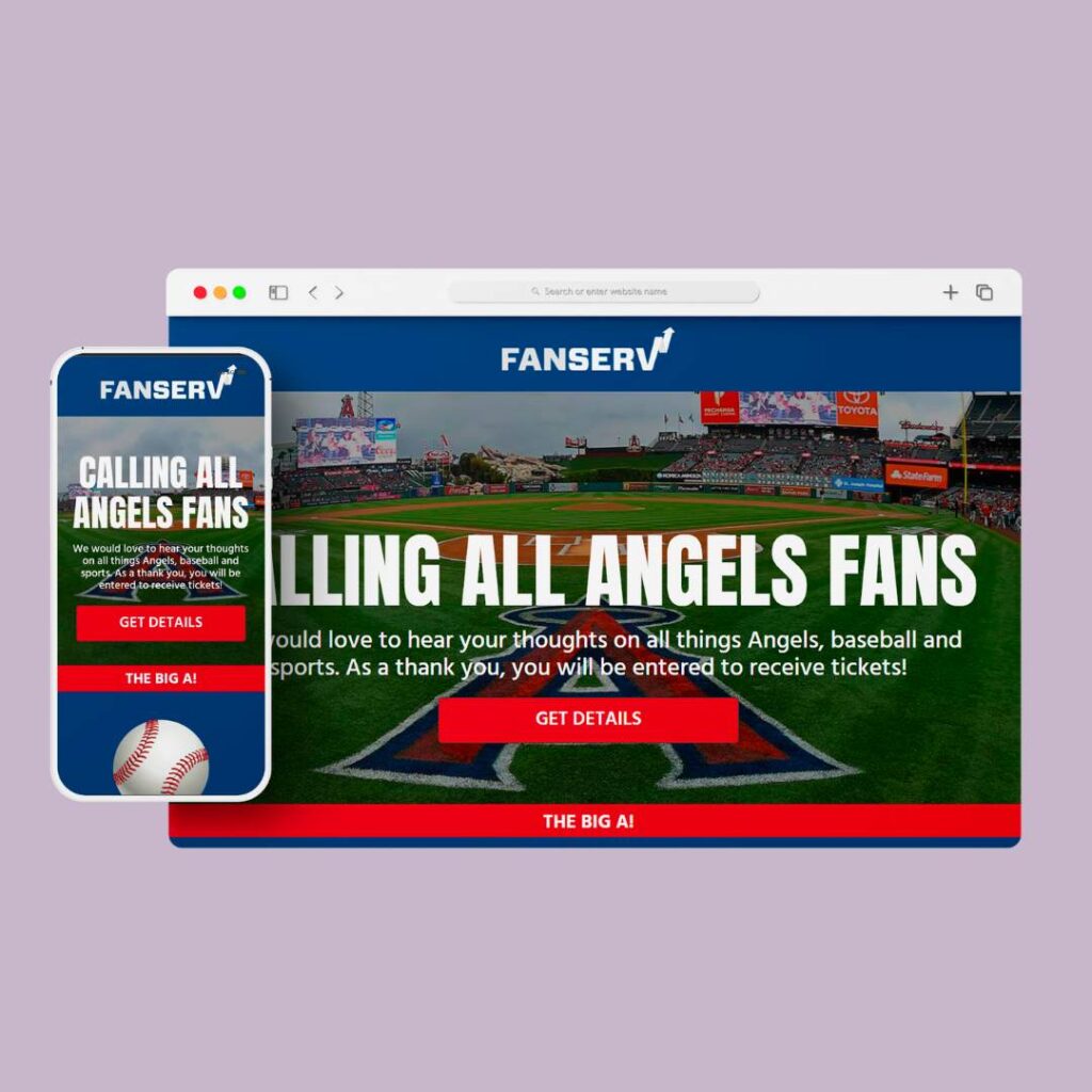 Baseball landing page: A dynamic website showcasing the excitement of baseball with game highlights, player profiles, and ticket information.