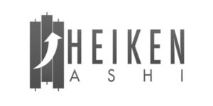 Heiken Ashi logo with red and green candlesticks symbolizing price movements.