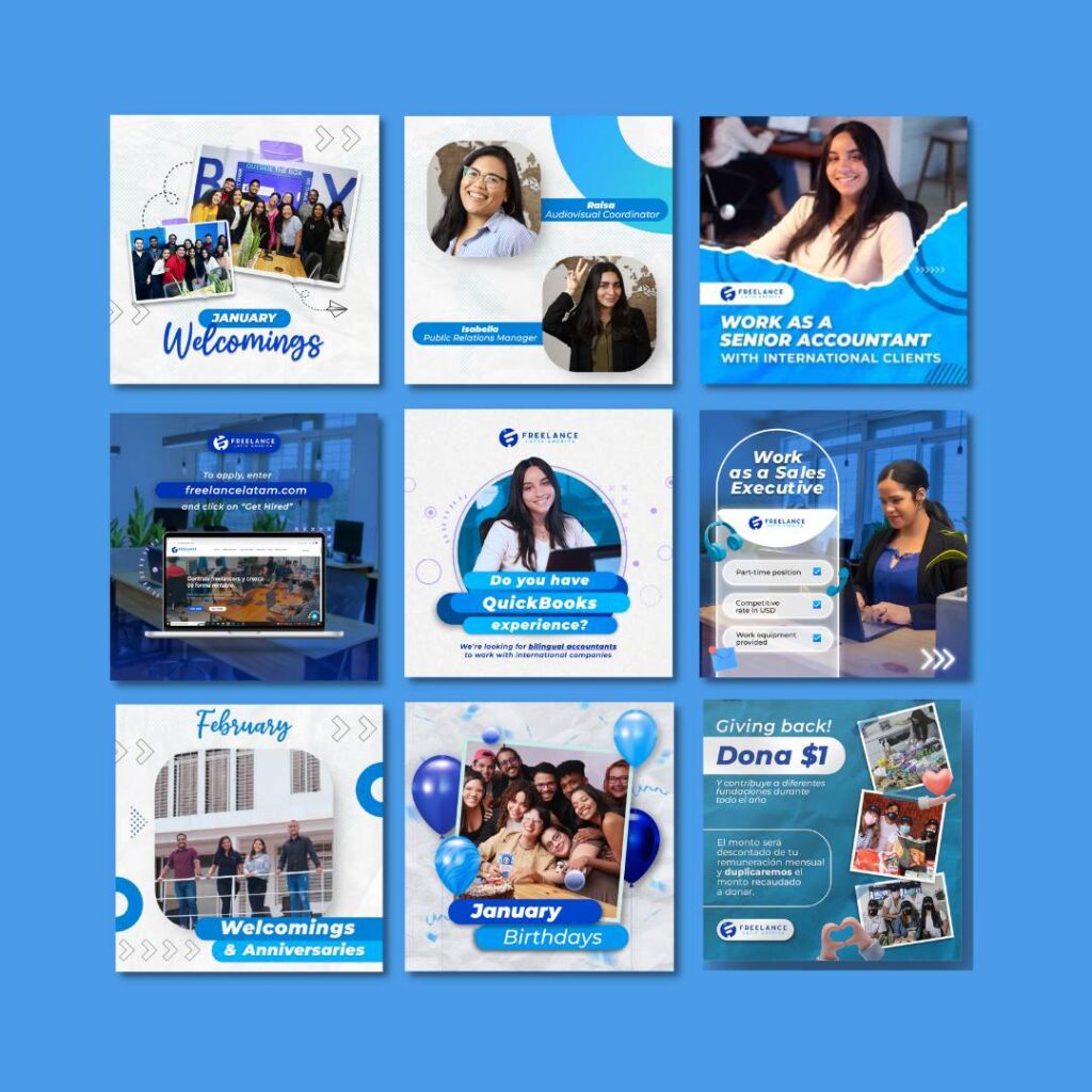 Instagram social media graphic design advertising materials