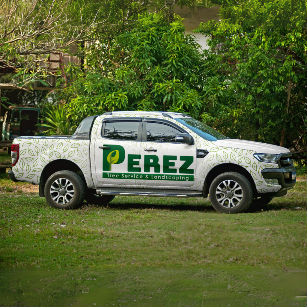 Eye-Catching Truck Lettering for Tree Service Company