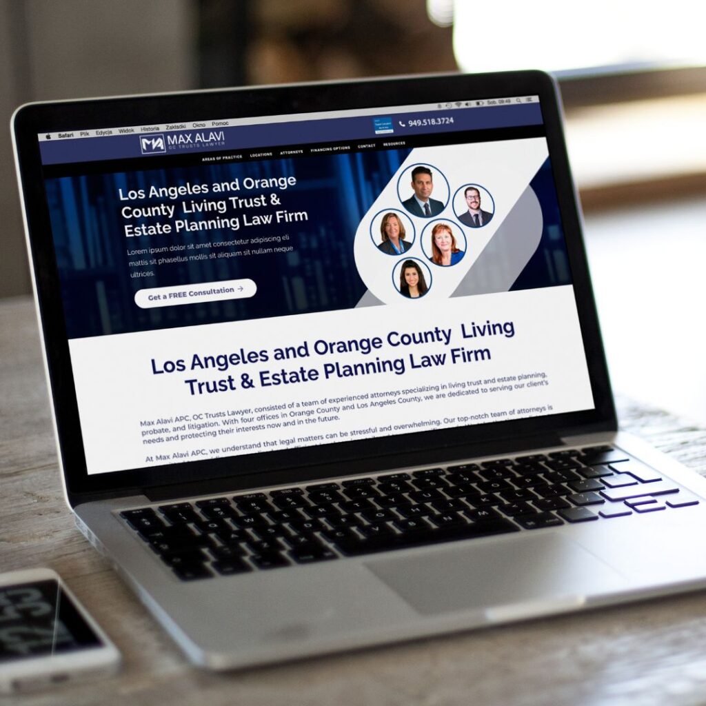 Landing page for attorney office